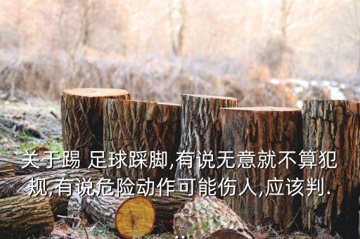 關(guān)于踢 足球踩腳,有說(shuō)無(wú)意就不算犯規(guī),有說(shuō)危險(xiǎn)動(dòng)作可能傷人,應(yīng)該判...