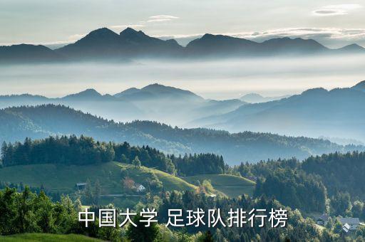 中國大學 足球隊排行榜