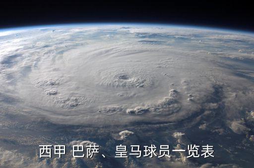 西甲 巴薩、皇馬球員一覽表