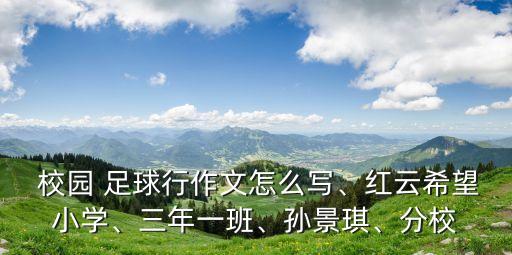  校園 足球行作文怎么寫、紅云希望小學(xué)、三年一班、孫景琪、分校