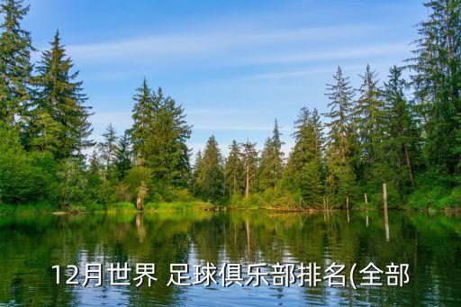 12月世界 足球俱樂部排名(全部