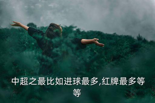  中超之最比如進球最多,紅牌最多等等