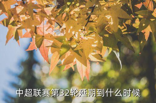中超聯(lián)賽第32輪延期到什么時候