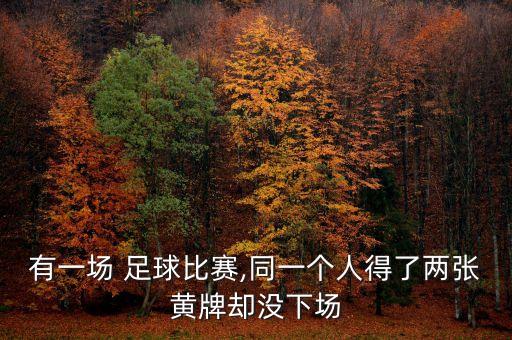 有一場 足球比賽,同一個(gè)人得了兩張黃牌卻沒下場