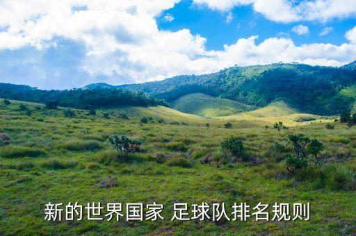 新的世界國(guó)家 足球隊(duì)排名規(guī)則