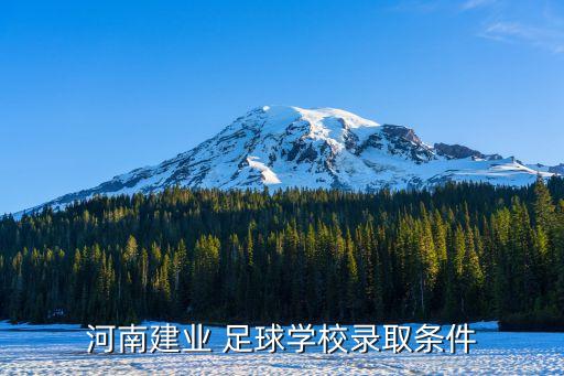 河南建業(yè) 足球學校錄取條件