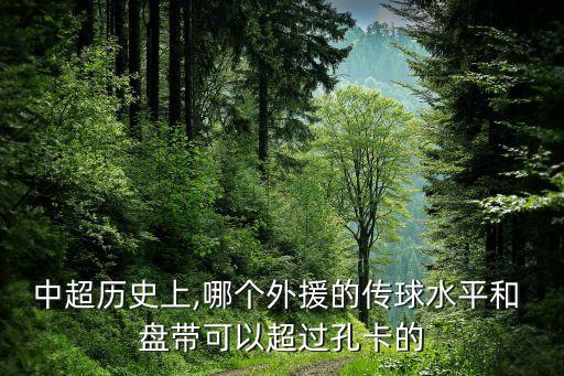 中超歷史上,哪個(gè)外援的傳球水平和 盤(pán)帶可以超過(guò)孔卡的