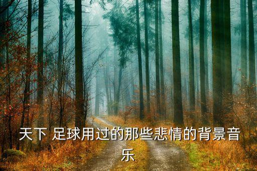  天下 足球用過(guò)的那些悲情的背景音樂(lè)