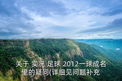 實況足球2012 球員風格卡