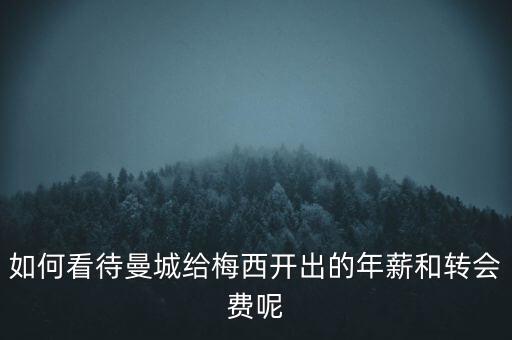 如何看待曼城給梅西開出的年薪和轉(zhuǎn)會費呢