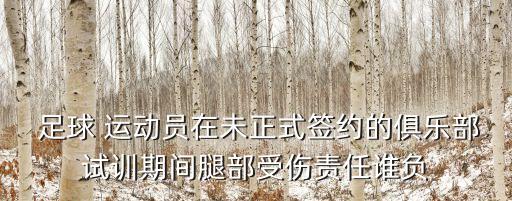  足球 運(yùn)動(dòng)員在未正式簽約的俱樂(lè)部試訓(xùn)期間腿部受傷責(zé)任誰(shuí)負(fù)
