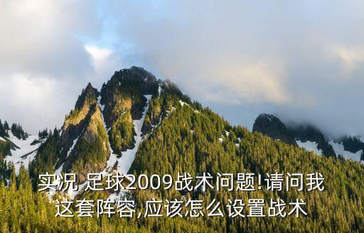 實(shí)況 足球2009戰(zhàn)術(shù)問題!請問我這套陣容,應(yīng)該怎么設(shè)置戰(zhàn)術(shù)
