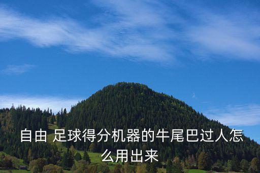  自由 足球得分機器的牛尾巴過人怎么用出來