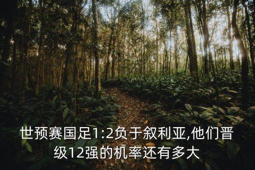 世預(yù)賽國足1:2負(fù)于敘利亞,他們晉級12強(qiáng)的機(jī)率還有多大