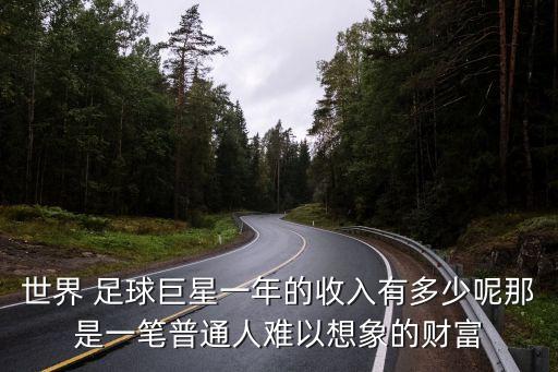 世界 足球巨星一年的收入有多少呢那是一筆普通人難以想象的財富