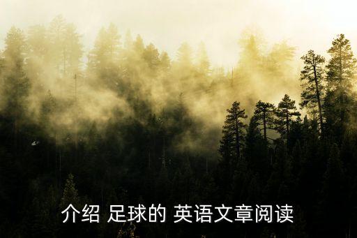 介紹 足球的 英語(yǔ)文章閱讀