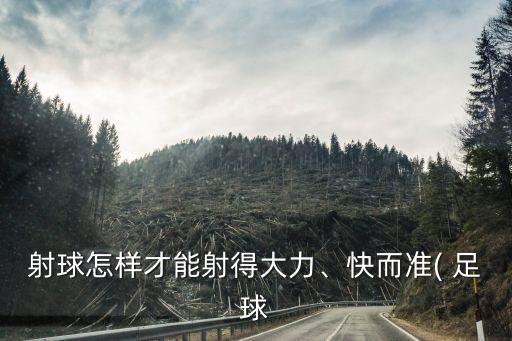 射球怎樣才能射得大力、快而準(zhǔn)( 足球