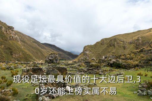  現(xiàn)役足壇最具價(jià)值的十大邊后衛(wèi),30歲還能上榜實(shí)屬不易