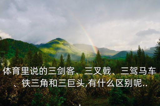 體育里說(shuō)的三劍客、三叉戟、三駕馬車、鐵三角和三巨頭,有什么區(qū)別呢...