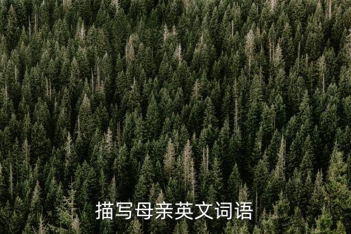 描寫母親英文詞語