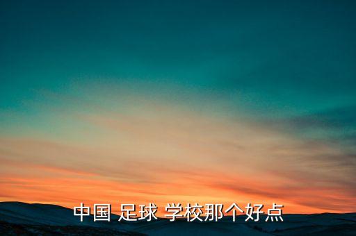 中國 足球 學校那個好點